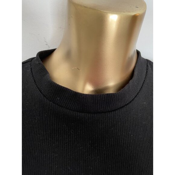 Whimsygoth Mesh Sleeve Black Ribbed Knit Top XL Gothcore Witchgoth Cutegoth - Picture 5 of 8